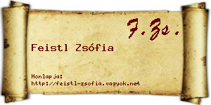 Feistl Zsófia névjegykártya